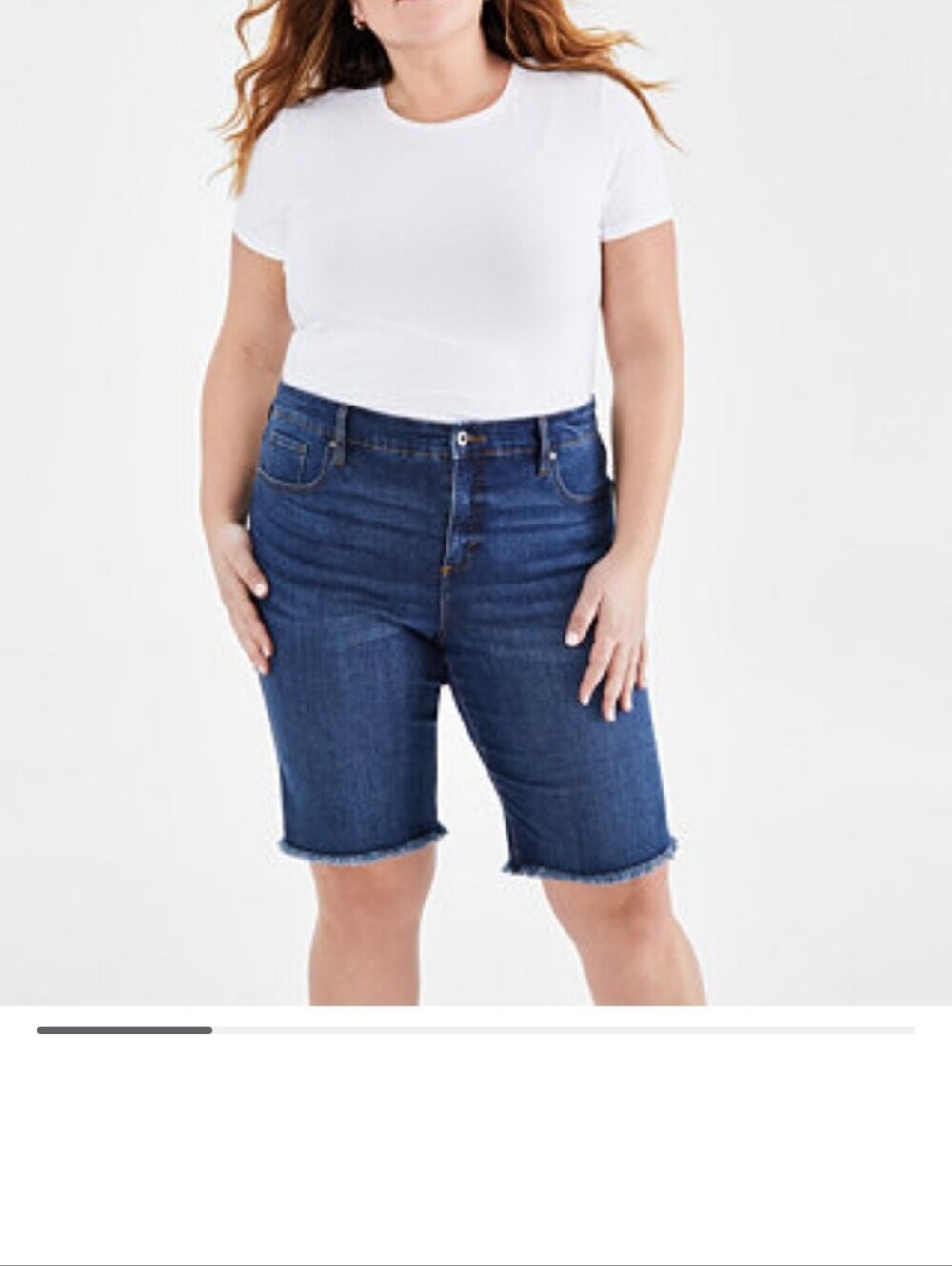 Style & Co. Women Dark Blue Denim Bermuda Shorts Size 12